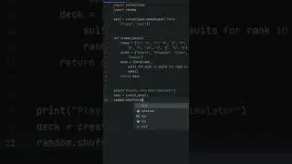 How to simulate a basic deck of playing cards and draw random cards from it in Python