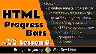 HTML Tutorial - Chapter 8 - HTML Progress bars