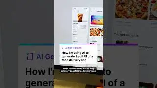 AI UI Generator: Building a Food Delivery App Interface in Minutes 