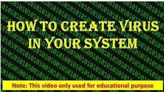 How works virus in your system| How we lost data by just one click | Hindi tutorial | virus working