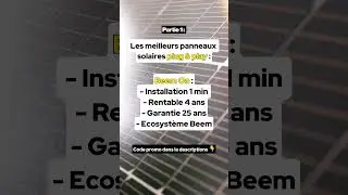 Panneaux solaires Plug & Play !