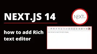 How to Add the Best Rich Text Editor to Next.js 14 - (jodit-react)!