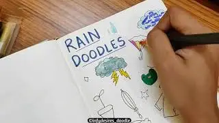 How to draw Rainy day doodles || Fun rain doodle art || Doodle series for beginners: Part - 6