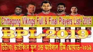 Chittagong Vikings Full&Final Players List in BPL2019