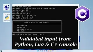 00-Get validated input from console apps in Python, Lua and C# - Python - part 1