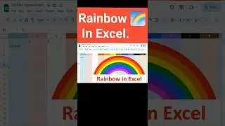 rainbow in excel #excel #excelfunction #tricksandtips #exceltutorial #msexcel  #exceltutorial