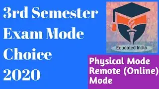BA 3rd Semester Exam Mode Choice 2020