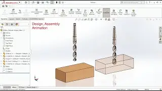 Drilling operation animation tutorial in solidworks