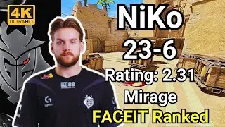 NiKo (23-6) Rating:2.31 (Mirage) | FACEIT Ranked | Sep 13, 2024 #cs2 #pov