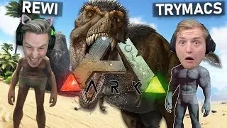 TRYMACS wird vom DINO gefressen! ERSTES MAL ARK SURVIVAL EVOLVED!