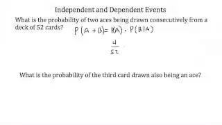 Probability-Independent and Dependent Events