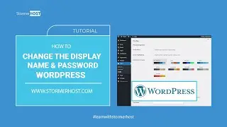 How to change the Display name and Password of your WordPress user account | StormerHost.com