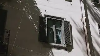 Changing shadows on wall from window over time