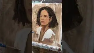 Портрет кистями из конского волоса