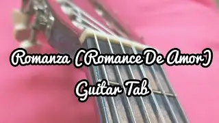 Romanza (Romance De Amor) Guitar Tab On Screen