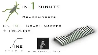 Grasshopper in 1 minute - EX 12 - Graph mapper + Polyline