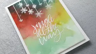 Holiday Card Series 2021 - Day 7 - Watercolor Background