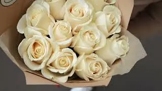 Букет из 11 белых роз (Эквадор) 50 см Vendela