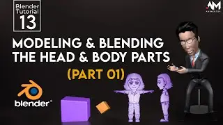 Modeling Head & Body Parts in Blender-Modeling Series 2| Blender | Part 01 | Tutorial 13| Urdu&Hindi