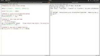 You can remove new lines from a string | Python
