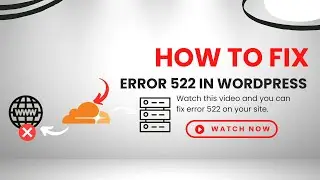 How to Fix Error 522 | Cloudflare Error -WP Dev | 