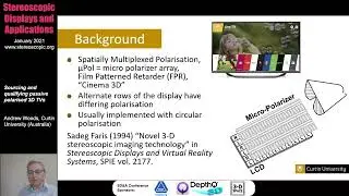 SD&A 2021: Sourcing and qualifying passive polarised 3D TVs