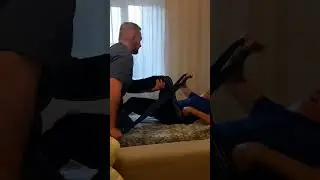 мужчина после инсульта, работа в диагоналях PNF