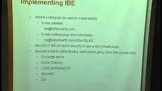 Luther Martin, Identity Based Encryption vs. PKI (May 27, 2004)