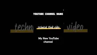My New YouTube channel Name@TechJanishar