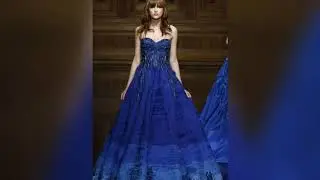 Blue Ball gown party Dress 2017