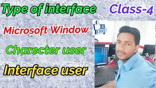 Type of interface, Microsoft window, character user interface, graphics user interface, OS class-4