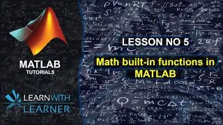 Math Built-in Functions || Lesson#05 || MATLAB Tutorial ||  Urdu/Hindi
