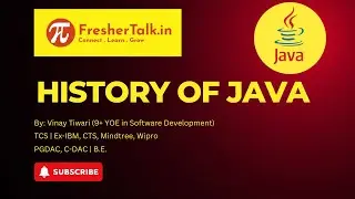 History of Java | Java Tutorial | Core Java | By #vinaytiwari | #java #corejava