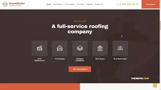 HomeRoofer Roofing Company Services and Construction WordPress Theme