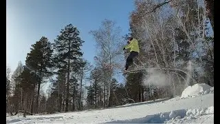 Первый в России Бэксайд Даунсайд Тэйлвип на сноуборде (Downside Tailwhip on Snowboard)