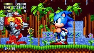 Sonic Mania PC - Sonic The Giant hog VS Death Egg Robot - Battle of the Giants