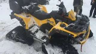 Квадроцикл на Гусеницах Зимой. Снегоход  Stels Расомаха 800.