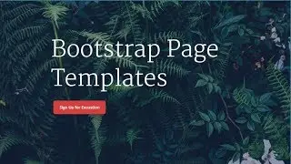 Bootstrap Page Templates- Free HTML Website Templates