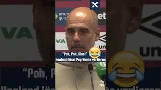 Haaland sagt nur noch „Ciao“! 😂 #premierleague #spox #mancity #pep