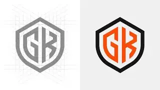Modern Monogram Shield Initial Logo Design In Pixellab | Pixellab Tutorial