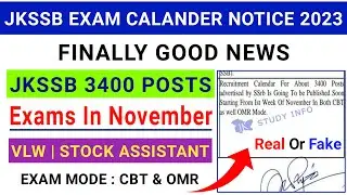 JKSSB 3400 Posts Exam Dates Update Out | JKSSB New Posts Update 2023 | Jkssb New Update 2023