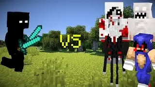 null vs slenderman, jeff the killer, rake, sonic exe