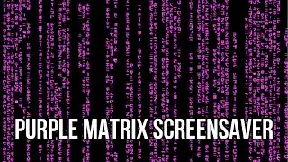 Purple Matrix Screensaver. 3 Hours Video