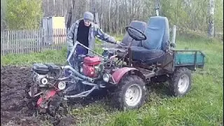 ТРАКТОР КУЛЬТИВАТОР в РАБОТЕ