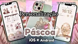 PERSONALIZAÇÃO E ORGANIZAÇÃO PÁSCOA 2024 | iOS e Android | Rosé Gold Aesthetic | Samsung Xiaomi Moto