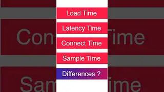 Latency,load,connect…time? 