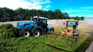 БТЗ 254К, КВК 800, SDLG 933, и КАМАЗ на заготовке силоса