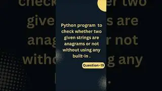 anagram check