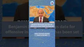 Benjamin Netanyahu says date for offensive in Gaza's Rafah has been set #news #gaza #rafah