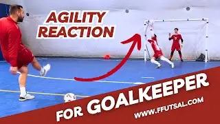 Reaction and agility training for futsal goalkeepers #futsal #gk #goalkeeper